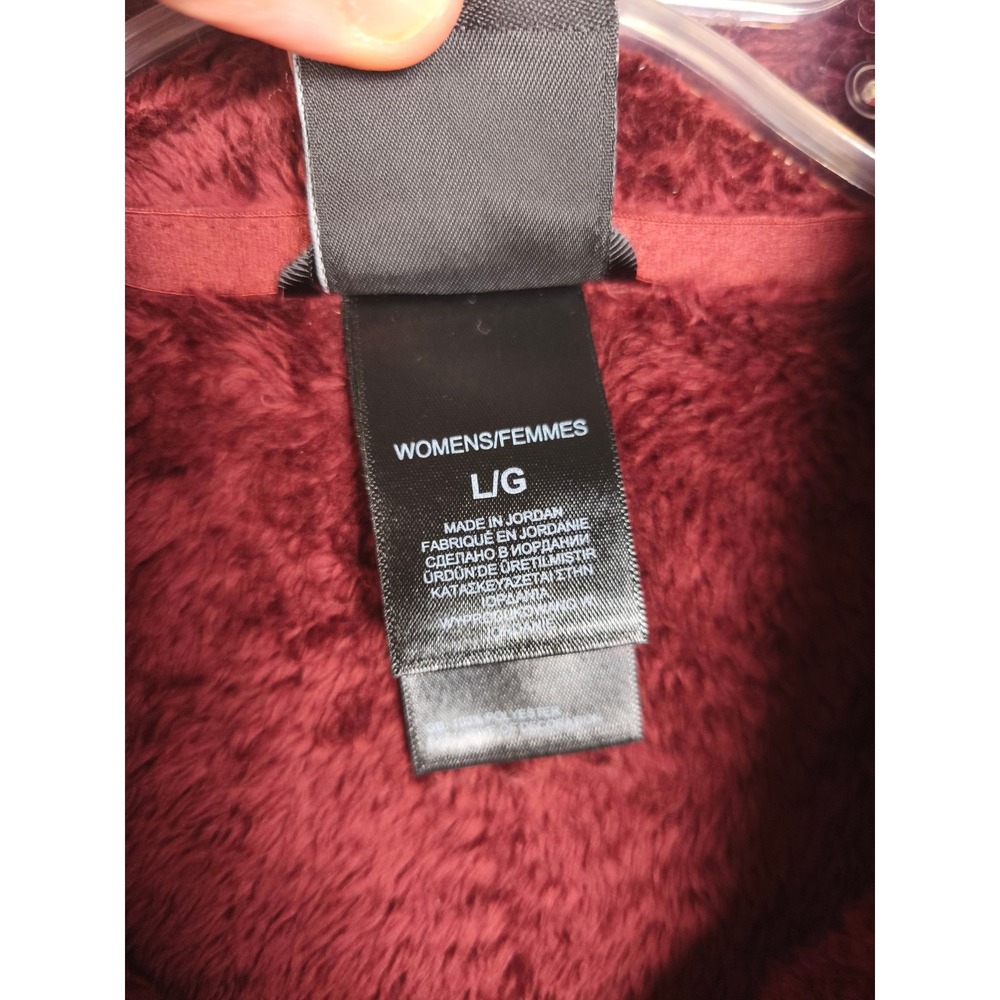 The North Face Osito Fleece Jacket Womens Large Burgundy Maroon Full Zip Soft - Picture 5 of 8